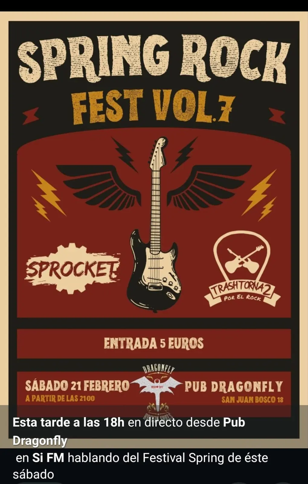 Cartel del concierto